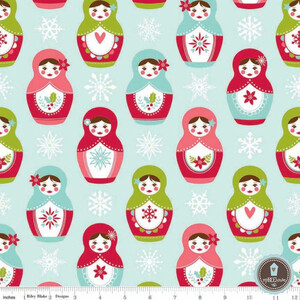 Riley Blake Merry Matryoshka MATRYOSHKA Blue