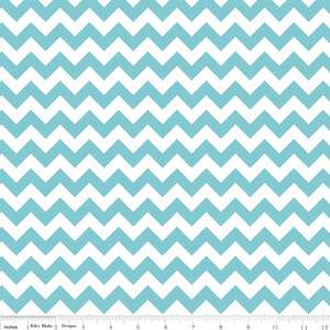 Riley Blake Small Chevron Aqua