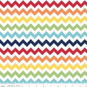 Riley Blake Jersey Small Chevron Rainbow