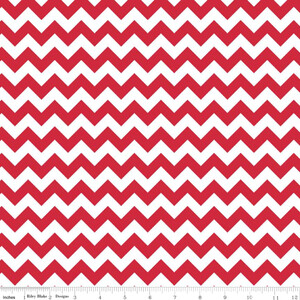 Riley Blake Small Chevron Czerwony