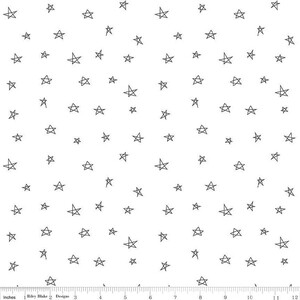 Riley Blake Double Gauze Skies Star White