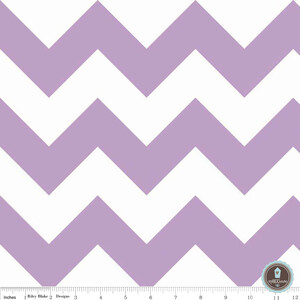 Riley Blake Large Chevron Lilac White