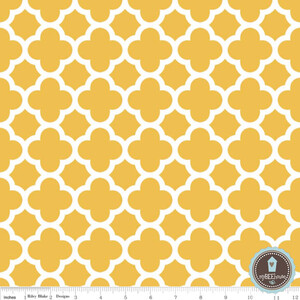 Riley Blake Quatrefoil Mustard
