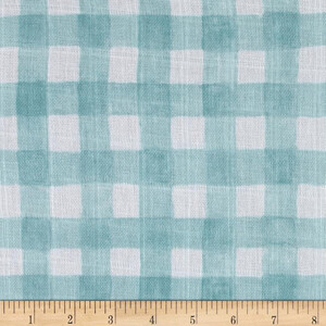 Michael Miller Double Gauze Gingham Mist