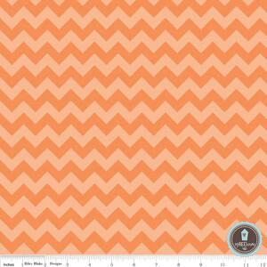 Riley Blake Small Chevron Zygzak Orange