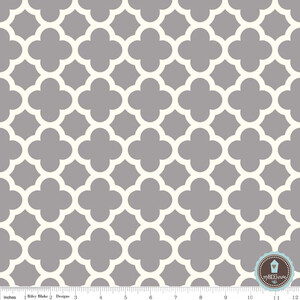 Riley Blake Home Decor Quatrefoil Szary