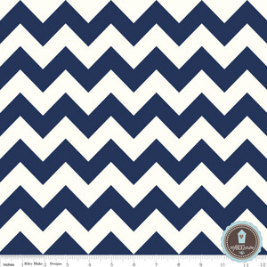 Riley Blake Le Creme Chevron Ecru/Granat