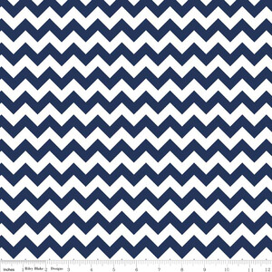 Riley Blake Jersey Small Chevron Navy