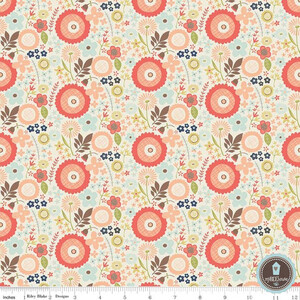 Riley Blake Woodland Spring Kwiaty Cream