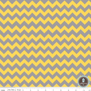 Riley Blake Small Chevron Zygzak Yellow/Gray