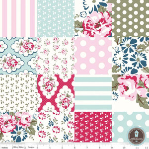 Riley Blake Wiltshire Daisy Patchwork Pink