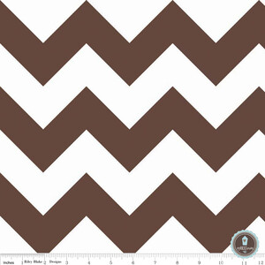 Riley Blake Large Chevron Brown White