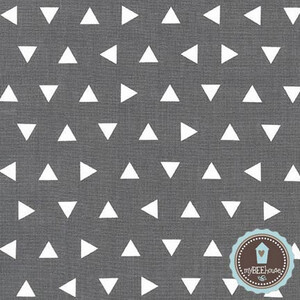 Robert Kaufman Remix Trójkąty Trójkąciki Grey