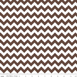 Riley Blake Small Chevron Czekolada