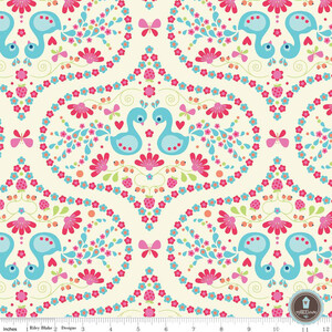 Riley Blake Flutterberry Łabędzie Cream