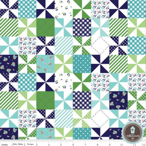 Riley Blake Country Girls Patchwork Navy