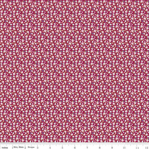 Riley Blake Dear Diary Petite Rose Kwiatuszki Red