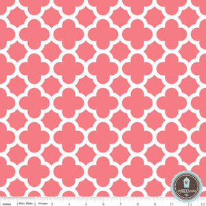 Riley Blake Quatrefoil Coral