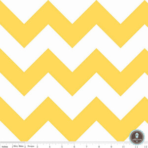 Riley Blake Large Chevron Yellow White