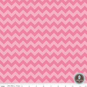 Riley Blake Small Chevron Zygzak Hot Pink