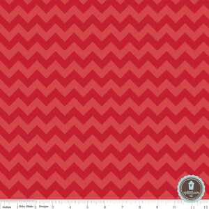 Riley Blake Small Chevron Zygzak Red