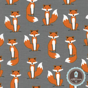 Robert Kaufman Fabulous Foxes Mini Liski Grey
