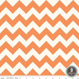 Riley Blake Le Creme Chevron Ecru/Pomarańcz