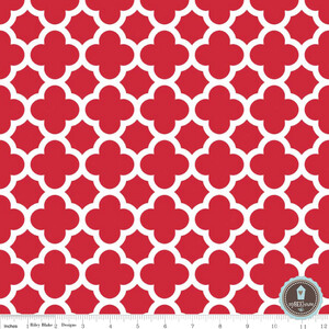 Riley Blake Quatrefoil Red