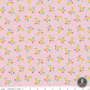 Riley Blake Bloom and Bliss Kwiatki i Krata Pink