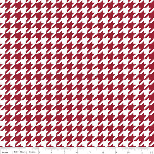 Riley Blake Houndstooth Kurza Stopka Crimson