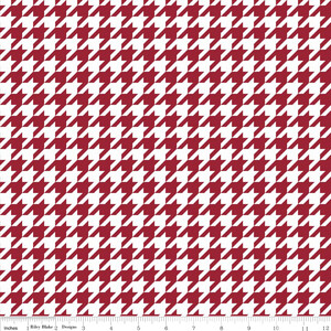 Riley Blake Houndstooth Kurza Stopka Crimson