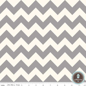 Riley Blake Le Creme Chevron Ecru/Szary