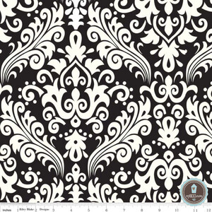 Riley Blake Home Decor Duży Damask Czerń (outlet)